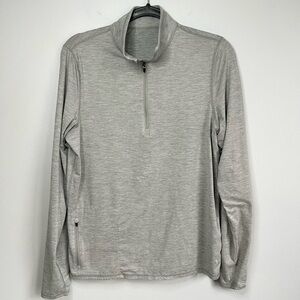 Vuori Men’s S • Ease Performance Half Zip 2.0 Pullover Grey Active Gym Golf.